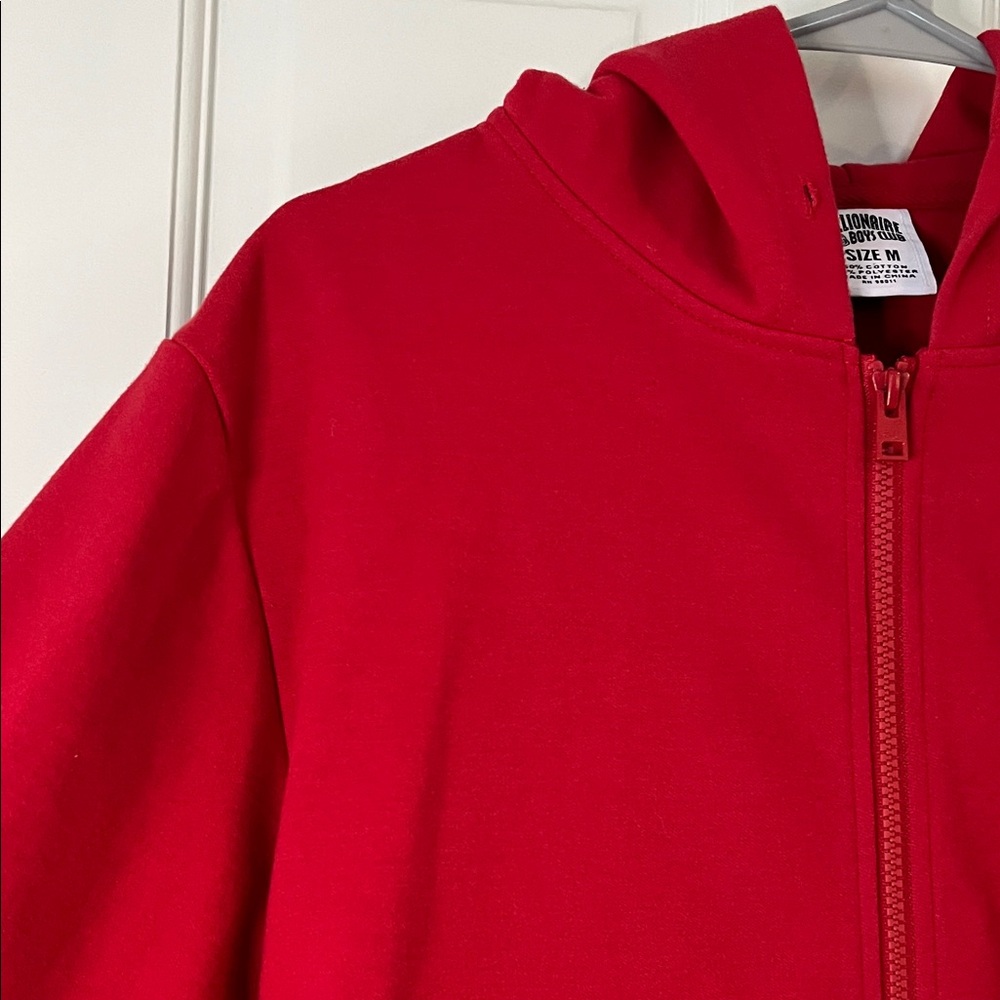 Billionaire Boys Club Red Full Zip Hooded Sweatshirt - Size Medium - Picture 3 of 15